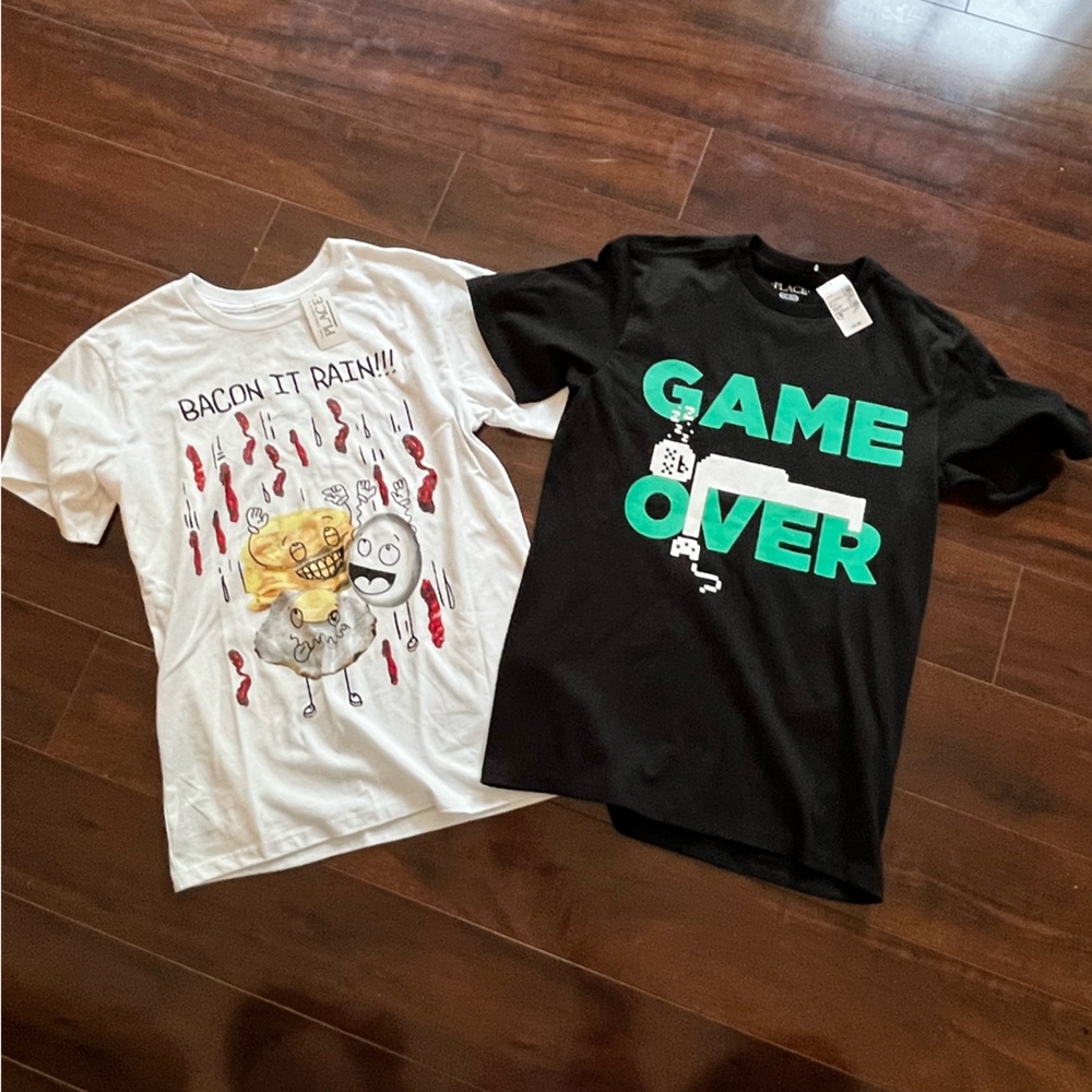 ⭐️NWT - Children's. Place - Lot of 2 T-Shirts - Boys L (10/12)
